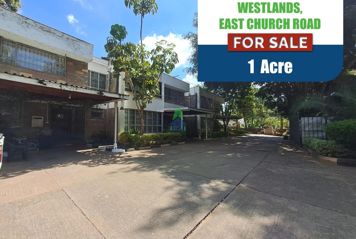 1-Acre plot for sale on East Church Road, Off Rhapta Road in Westlands